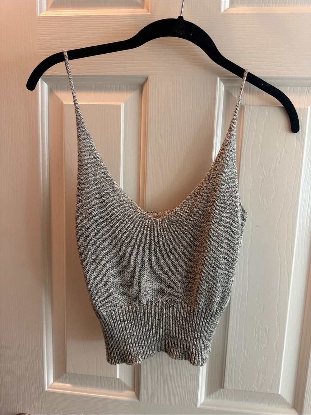 Brand Melville Gray Knit V-Neck Cami Tank Top